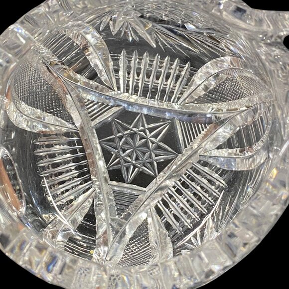 Antique American Brilliant Period Cut Glass ABP 2 Pc Set Sugar Bowl & Creamer - Picture 3 of 16